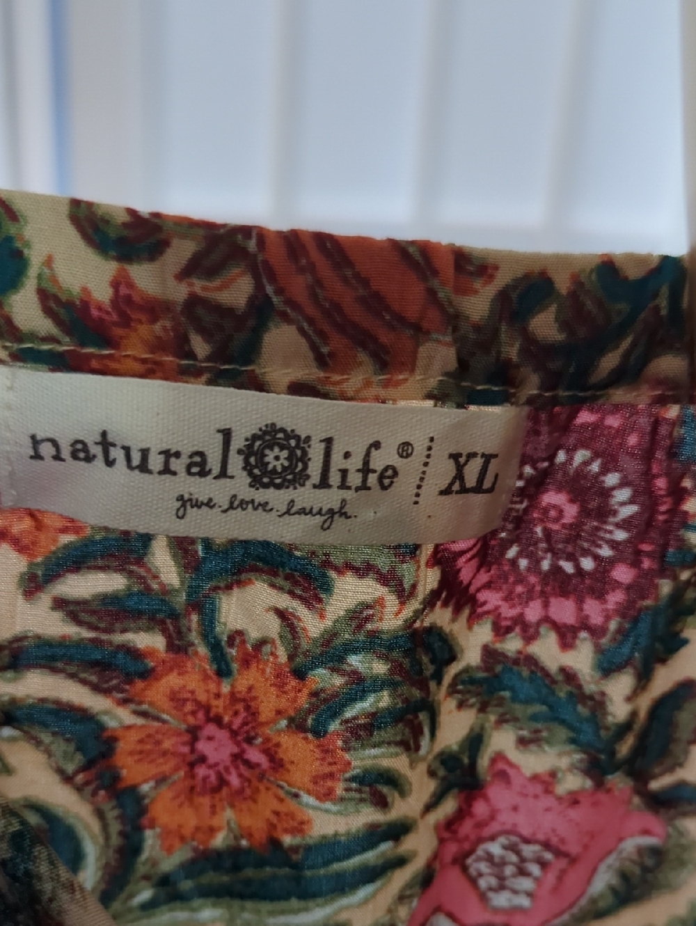 NATURAL LIFE Maddie Cream Floral Tank Dress with Pink & Orange Blooms - Picture 2 of 9